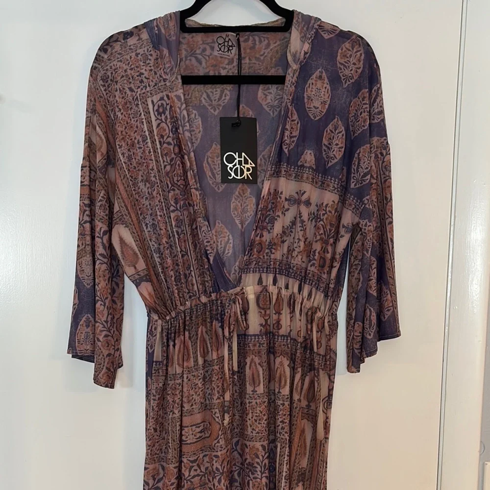 Chaser Sundress Coverup Women Sz Medium Mesh Resort Beach Poolside Boho Hippie
